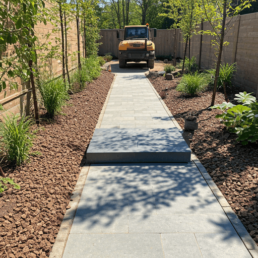 Landscaping crew working